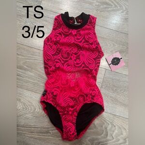 Pink and Black Kandi Kouture Leotard NWT